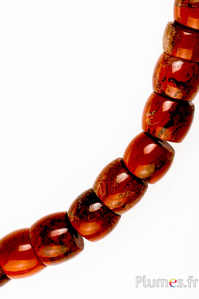 Perles en ambre - Ø 11 mm, trou 1 mm - rouge brun